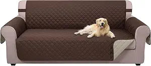 U-NICE HOME Reversible Sofa Cover Couch Cover for Dogs, Coffee/Beige