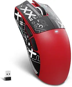 ATTACK SHARK X11 SE Ultra-Light Wireless Gaming Mouse,Red&Sticker
