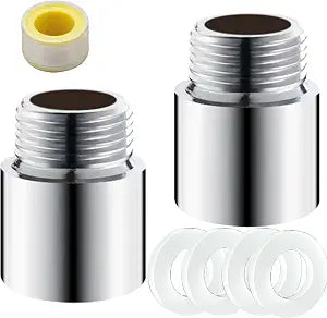 2pcs 30mm Shower Extension, Coupler, Handheld Stainless Steel Shower Head Extension Arm For Bathroom Accessories