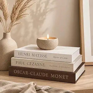 Decorative Books Set of 3, Linen Faux Book Storage Boxes for Home Decor