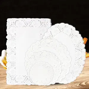 Doilies for Dessert Trays 250 PCS Paper Doilies Assorted Sizes Lace White