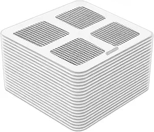 Disposable Shower Drain Hair Catcher Mesh Stickers, Square 3.93 Inches, Suitable for Drain Strainers in Bathrooms, Bathtubs, Kitchen Sinks, Washbasins (20 Pack)