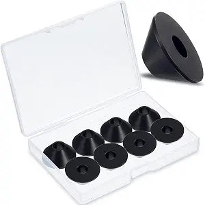 8Pcs Non Slip Toilet Seat Hinges Fittings 8mm Toilet Seat Rubber Washer Rubber Cone Washer Toilet Seat Fixture for Loose Toilet Seats, 0.98 x 0.39 Inch
