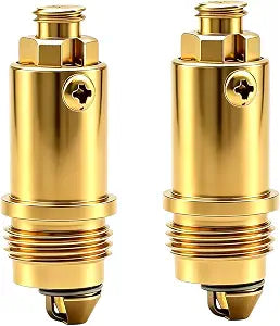 2 Pack Bathroom Sink Pop Up Bolt Basin Bath Sink Drain Waste Click Clack Brass Push Spring Plug Washbasin Water Head Leaking Stopper Push-T ype Converter 16mm x 24mm