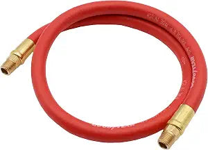 Goodyear 3' x 3/8" Hybrid Air Hose - 300 PSI Working Pressure - 1200 PSI Working Pressure - Kink Free - 100% Brass 1/4" NPT Fittings - Made in USA