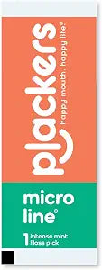 Plackers Micro Line Floss Picks, Intense Mint, 500 Count