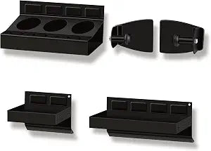 C&T 4-Piece Magnetic Toolbox Shelf, Tray and Holder Set, Magnetic Toolbox Tray Set, Tool Box for Cabinet Side Shelf Storage Van Workshop, Tool Organization and Storage