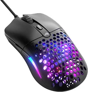 GLORIOUS Model O Eternal Ultralight RGB Gaming Mouse - Wired - 55g Lightweight - Customizable RGB Lighting - 6 Programmable Buttons - Symmetrical Design - 12K DPI Optical Sensor - PC/Mac - Black