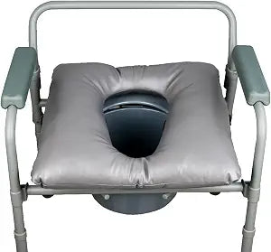 Bedside Soft Commode seat Cushion, Thick Pad PU Cover with Fixing Straps for Commode Chair, Washable Toilet Seat Cushion Warmer for Elderly Adults
