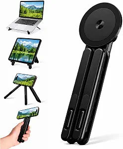 Portable Laptop Stand for Desk, Magnetic Phone Holder&Tablet Stand