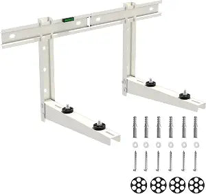 Mini Split Wall Mounting Bracket for 9000 Btu to 18000 Btu Air Conditioner AC Heat Pump Systems, Heavy Duty AC Support Bracket for Outside, Holds Up to 400lbs