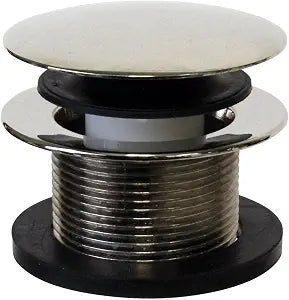 Westbrass D398R-05 1-1/2" NPSM Coarse Thread Mushroom Tip-Toe Bathtub Drain Stopper, Polished Nickel