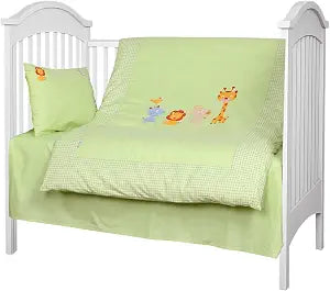 Baby Crib Bedding Set 2PCS 100% Cotton Toddler Duvet & Pillow Cover Set