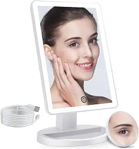COSMIRROR Lighted Makeup Vanity Mirror with 72 LED Lights 3 Color Lighting