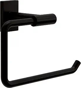 Franklin Brass Hartwell (1-Pack) Toilet Paper Holder, Euro Single Post Tissue Roll Wall Mount TP Storage, Matte Black Bathroom Decor, Accessories HRT50-MB