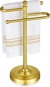 Hand Towel Holder Stand for Bathroom Countertop,S-Shape Bar,Gold