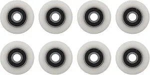 1.1-Inch/28mm Dia Shower Door Rollers Glass Roller Replacement Bathroom Glass Door Runner - 8Pcs