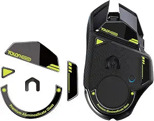 TALONGAMES Curved Edges Ultra Strong Glass Mouse Feet Skates Compatible with Logitech G502 Wireless Gaming Mouse Feet Replacement,Super Smooth Glide Fast and Durable Sole (Black)