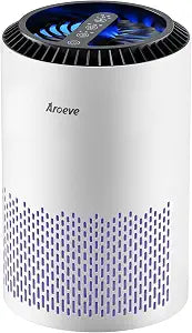 AROEVE Air Purifiers for Bedroom with Sleep Mode Speed Control-MK01A(White)