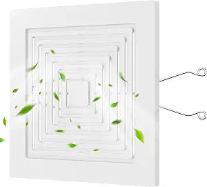 BP46 BP90 Bathroom Exhaust Fan Cover Replacement Compatible with Broan-NuTone Ven Fan, Fits 688 663 670 689 671, Bathroom Fan Cover with Springs, 9" x 9 1/4"