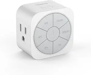 TESSAN 1 Pack Timer Outlet Indoor, Countdown Timers for Electrical Outlets
