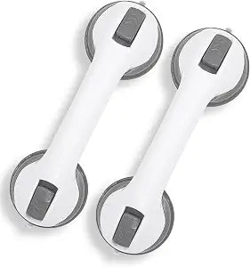 Shower Grab Bars for Seniors, Suction Grab Bars for Shower with Strong Hold, Shower Handles for Elderly Suction, No-Drill Safety Bathroom Support 2 Pack