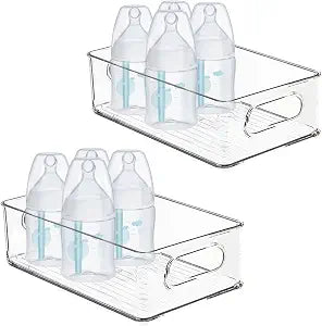 Baby Bottle Organizer, Plastic Storage Center for Baby Bottles