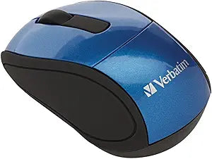 Verbatim 2.4G Wireless Mini Travel Optical Mouse with Nano Receiver for Mac and PC - Blue