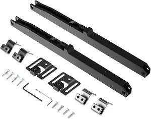 QWORK Barn Door Soft Close Kit, Hole-Free Version, Compatible for Single Doors Weighing 88-132 lbs, Easy Installation with Attached Hook and Hex Wrench