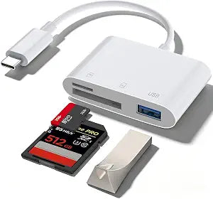 USB-C SD Card Reader for iPhone 15/16/iPad/MacBook,Plug and Play