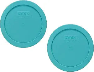 Pyrex 7201-PC (4-Cup) Turquoise Food Storage Lid (2-Pack) - Made in USA