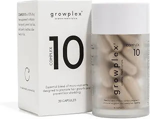 GROWPLEX Complex10 Hair Support Supplement with Biotin, Collagen & 10 Essential Nutrients – Supports Healthy, Stronger-Looking Hair – 30 Capsules for Men & Women