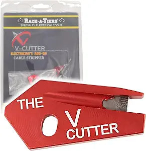 Rack-A-Tiers V-Cutter - NMSC Cable Stripper, Wire Stripper Blade Attachment, Wire Stripping Knife (47010)