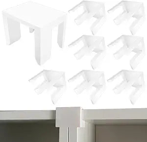 8 Pcs White Bookcase Connector Fits IKEA Billy Bookshelf, Alignment Clip