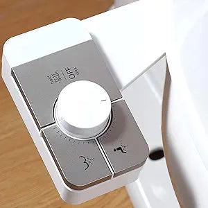 Bidet Attachment for Toilet, Ultra-Slim, Self Cleaning, Dual Nozzle, Feminine & Posterior Wash, Fresh Cold Water Sprayer, for Existing Toilets Seat, Baday Beday Badette Bedette, Silver