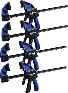 4-Pack 12 Inch Quick Bar Clamps for Woodworking