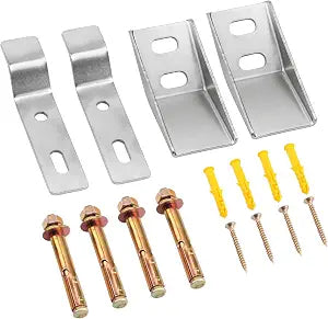 2 Set Urinal Ssink Wall Mounting Bracket Kit with Hardware Screws