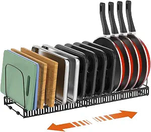 Housolution Cutting Board and Baking Tray Cookie Sheet Organizer, Black