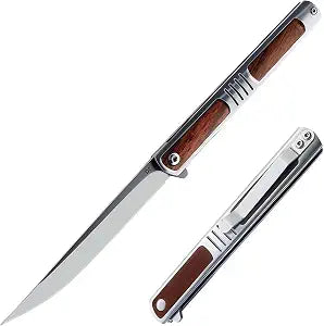 Pocket Knife for Men, Folding Knife with Clip, with D2 Steel Blade, Safety Liner Lock, Sharp Knife for Outdoor Tactical Survival Camping Hunting Fishing, Cool Knifes for Dad