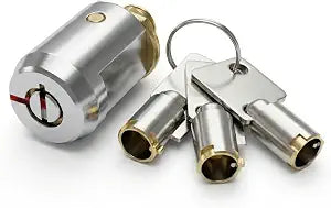 Heavy-Duty 3/4 inches 19mm Roll-Up Door Cylinder Lock with 3 Alloy Keys for Storage Unit.Premium Self-Storage Locker Cylinder Lock Set (Includes 3 Keys) (Design 002, 1 Count)