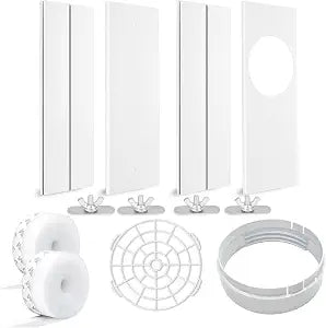 Portable Air Conditioner Window Kit, Upgrade Portable AC Window kit with 2pack 3m Seal, Sliding AC Vent Kit for Exhaust Hose (5.9"/15cm)