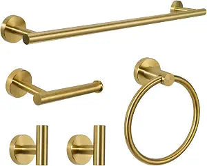5 Piece Modern Style Wall Mounted Bathroom Hardware Set