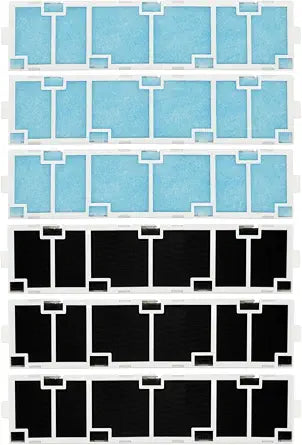6 Pack MAC-2330FT-E MAC-3000FT-E Filter Bundle for Mitsubishi Electric MAC-2330FT-E and MAC-3000FT-E Air Conditioner, Anti-Allergy, Included Enzyme and Deodorizing Filters Frames