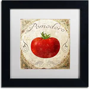 Trademark Fine Art ALI4642-B1111MF "Mangia II" Framed Original Artwork, 11x11"