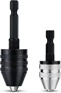 2 PCS Keyless Drill Chuck Adapter