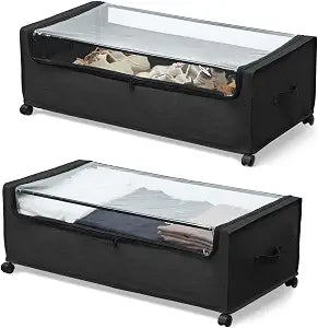 Under Bed Storage with Wheels High Size for Shoe Clothing Storage