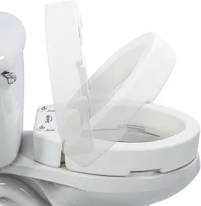 3.5" Hinged Elevated Toilet Seat Riser, Fits Elongated Toilet