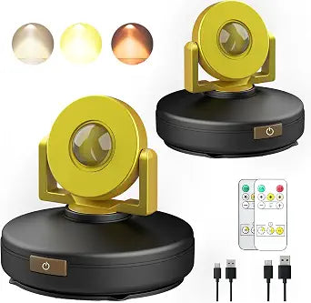 Wireless LED Indoor Spotlight, Rechargeable Uplights Battery Powered Picture Lights with Remote, Stick Spot Lights with Timer Dimmable for Wall Art Display Dartboard Painting Artwork Accent Closet