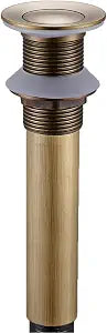 Flybath Sink Drain Without Overflow Small Pop Up Antique Brushed Brass