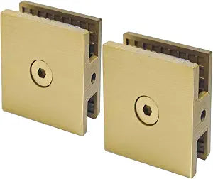 Shower Glass Clamps 2PCS, Brushed Gold, for 1/4" to 1/2"